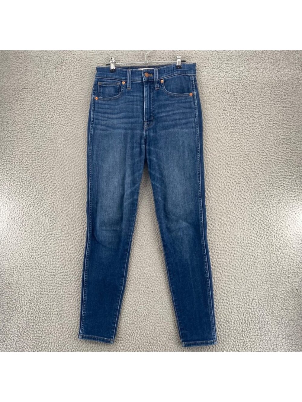 Madewell Jeans Womens 27 Blue Cashmere Cotton Blend Denim 10" High Rise Skinny*